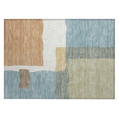 Machine Washable Indoor/Outdoor Chantille ACN2400 Blue 1'8" x 2'6" Rug