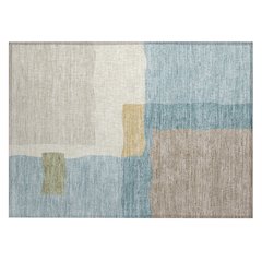 Machine Washable Indoor/Outdoor Chantille ACN2400 Teal 1'8" x 2'6" Rug