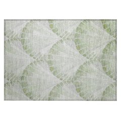 Machine Washable Indoor/Outdoor Chantille ACN2401 Green 1'8" x 2'6" Rug