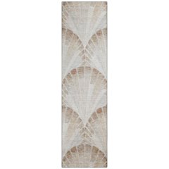 Machine Washable Indoor/Outdoor Chantille ACN2401 Brown 2'3" x 7'6" Runner Rug
