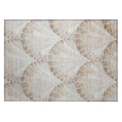 Machine Washable Indoor/Outdoor Chantille ACN2401 Brown 1'8" x 2'6" Rug