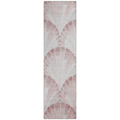 Machine Washable Indoor/Outdoor Chantille ACN2401 Pink 2'3" x 7'6" Runner Rug