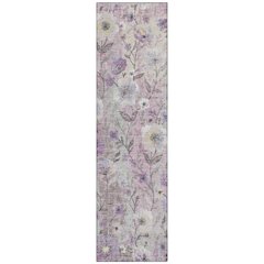 Machine Washable Indoor/Outdoor Chantille ACN2403 Purple 2'3" x 7'6" Runner Rug