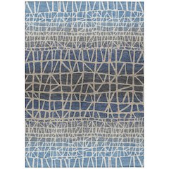 Machine Washable Indoor/Outdoor Chantille ACN2404 Blue 2'6" x 3'10" Rug