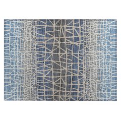Machine Washable Indoor/Outdoor Chantille ACN2404 Blue 1'8" x 2'6" Rug