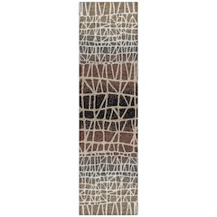 Machine Washable Indoor/Outdoor Chantille ACN2404 Brown 2'3" x 7'6" Runner Rug