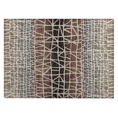 Machine Washable Indoor/Outdoor Chantille ACN2404 Brown 1'8" x 2'6" Rug