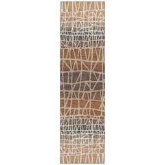 Machine Washable Indoor/Outdoor Chantille ACN2404 Orange 2'3" x 7'6" Runner Rug