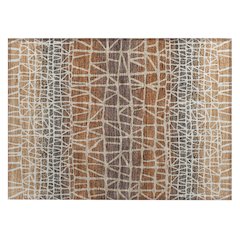 Machine Washable Indoor/Outdoor Chantille ACN2404 Orange 1'8" x 2'6" Rug
