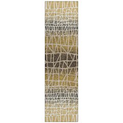 Machine Washable Indoor/Outdoor Chantille ACN2404 Gold 2'3" x 7'6" Runner Rug