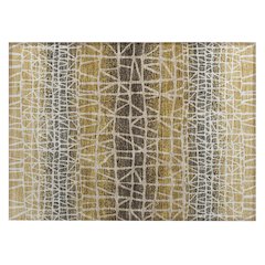 Machine Washable Indoor/Outdoor Chantille ACN2404 Gold 1'8" x 2'6" Rug