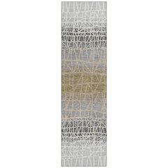 Machine Washable Indoor/Outdoor Chantille ACN2404 Gray 2'3" x 7'6" Runner Rug