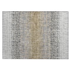 Machine Washable Indoor/Outdoor Chantille ACN2404 Gray 1'8" x 2'6" Rug