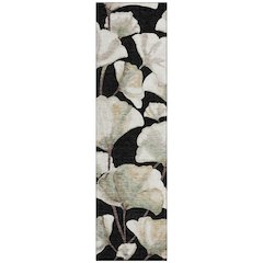 Machine Washable Indoor/Outdoor Chantille ACN2405 Black 2'3" x 7'6" Runner Rug