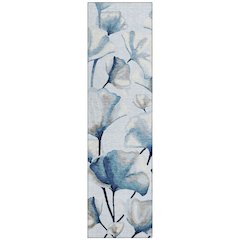 Machine Washable Indoor/Outdoor Chantille ACN2405 Blue 2'3" x 7'6" Runner Rug