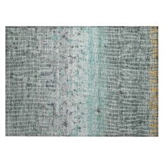 Machine Washable Indoor/Outdoor Chantille ACN2406 Teal 1'8" x 2'6" Rug