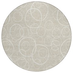 Machine Washable Indoor/Outdoor Chantille ACN2407 Brown 8' x 8' Round Rug