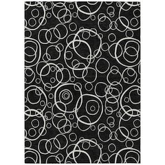 Machine Washable Indoor/Outdoor Chantille ACN2407 Black 2'6" x 3'10" Rug