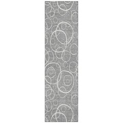 Machine Washable Indoor/Outdoor Chantille ACN2407 Gray 2'3" x 7'6" Runner Rug