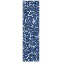 Machine Washable Indoor/Outdoor Chantille ACN2407 Blue 2'3" x 7'6" Runner Rug