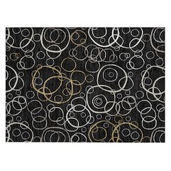 Machine Washable Indoor/Outdoor Chantille ACN2408 Black 1'8" x 2'6" Rug