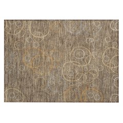 Machine Washable Indoor/Outdoor Chantille ACN2408 Brown 1'8" x 2'6" Rug