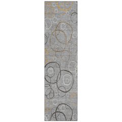 Machine Washable Indoor/Outdoor Chantille ACN2408 Gray 2'3" x 7'6" Runner Rug