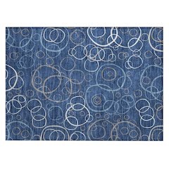 Machine Washable Indoor/Outdoor Chantille ACN2408 Blue 1'8" x 2'6" Rug