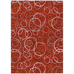 Machine Washable Indoor/Outdoor Chantille ACN2408 Red 2'6" x 3'10" Rug