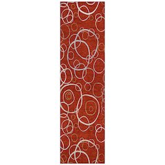 Machine Washable Indoor/Outdoor Chantille ACN2408 Red 2'3" x 7'6" Runner Rug