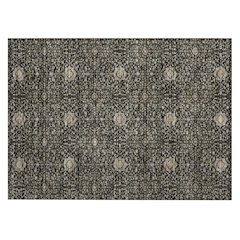 Machine Washable Indoor/Outdoor Chantille ACN2409 Black 1'8" x 2'6" Rug