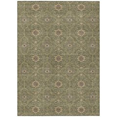 Machine Washable Indoor/Outdoor Chantille ACN2409 Green 2'6" x 3'10" Rug