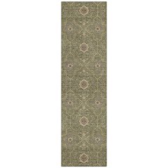 Machine Washable Indoor/Outdoor Chantille ACN2409 Green 2'3" x 7'6" Runner Rug
