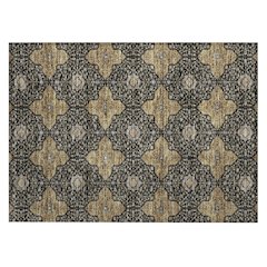 Machine Washable Indoor/Outdoor Chantille ACN2410 Black 1'8" x 2'6" Rug