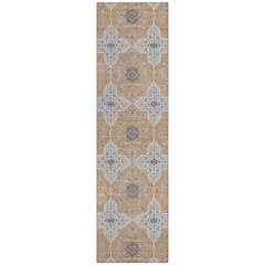 Machine Washable Indoor/Outdoor Chantille ACN2410 Orange 2'3" x 7'6" Runner Rug
