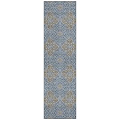 Machine Washable Indoor/Outdoor Chantille ACN2410 Blue 2'3" x 7'6" Runner Rug