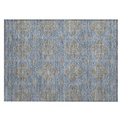 Machine Washable Indoor/Outdoor Chantille ACN2410 Blue 1'8" x 2'6" Rug