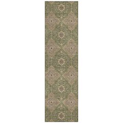 Machine Washable Indoor/Outdoor Chantille ACN2410 Green 2'3" x 7'6" Runner Rug