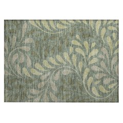 Machine Washable Indoor/Outdoor Chantille ACN2411 Green 1'8" x 2'6" Rug