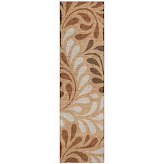 Machine Washable Indoor/Outdoor Chantille ACN2411 Orange 2'3" x 7'6" Runner Rug