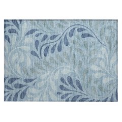 Machine Washable Indoor/Outdoor Chantille ACN2411 Blue 1'8" x 2'6" Rug
