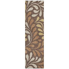 Machine Washable Indoor/Outdoor Chantille ACN2411 Brown 2'3" x 7'6" Runner Rug