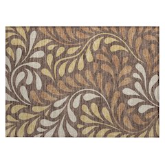 Machine Washable Indoor/Outdoor Chantille ACN2411 Brown 1'8" x 2'6" Rug