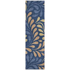 Machine Washable Indoor/Outdoor Chantille ACN2411 Blue 2'3" x 7'6" Runner Rug