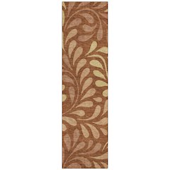 Machine Washable Indoor/Outdoor Chantille ACN2411 Orange 2'3" x 7'6" Runner Rug