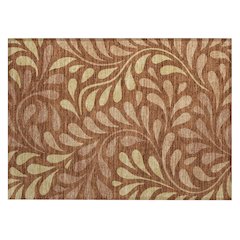 Machine Washable Indoor/Outdoor Chantille ACN2411 Orange 1'8" x 2'6" Rug