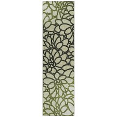 Machine Washable Indoor/Outdoor Chantille ACN2412 Green 2'3" x 7'6" Runner Rug