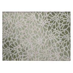 Machine Washable Indoor/Outdoor Chantille ACN2412 Green 1'8" x 2'6" Rug