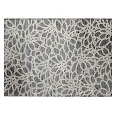 Machine Washable Indoor/Outdoor Chantille ACN2412 Gray 1'8" x 2'6" Rug