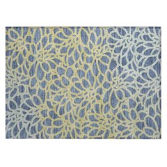Machine Washable Indoor/Outdoor Chantille ACN2412 Blue 1'8" x 2'6" Rug